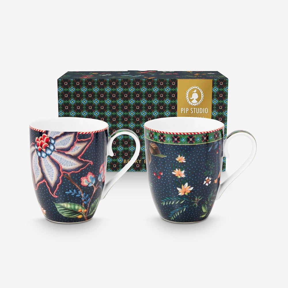 PIP STUDIO Berry Blues İkili Mavi Büyük Mug Seti 350 ml