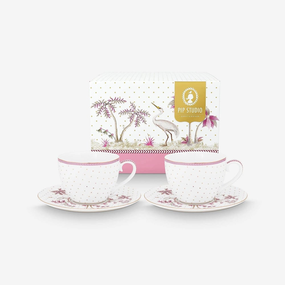 Pip Studio Beyaz Porselen Çay Fincan Seti 280 Ml Jolie Collection By