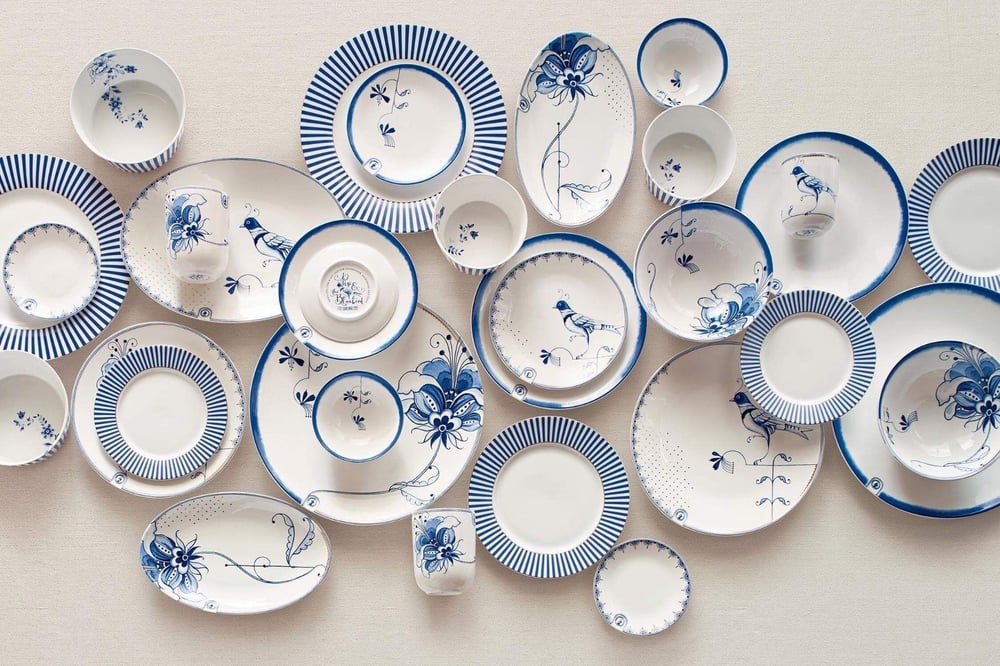 Pıp Studıo Blue Bird Oval Servis Tabağı