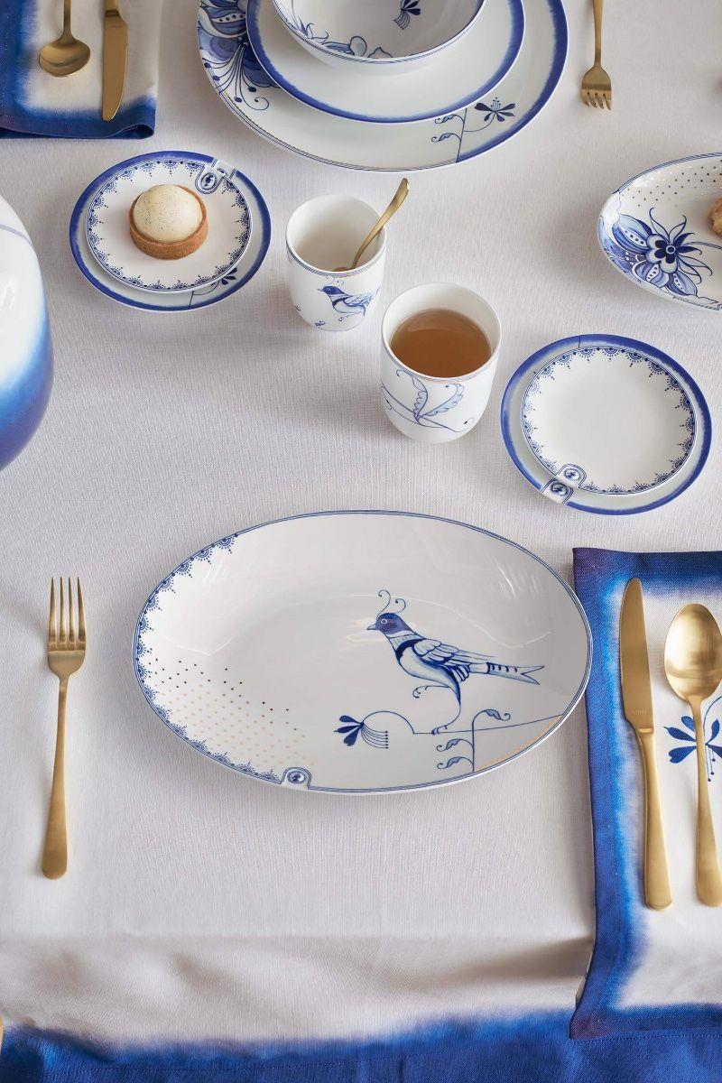 Pıp Studıo Blue Bird Oval Servis Tabağı