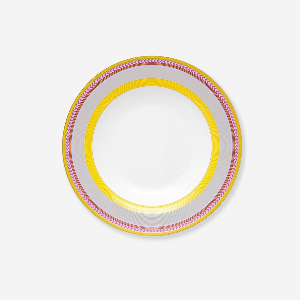 PIP STUDIO Chique Sarı Çizgili Tabak 28 cm