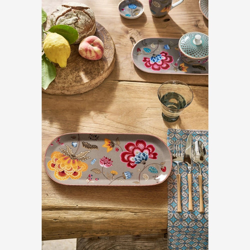 Pip Studio Fantasy Blooming Tales Haki Porselen Servis Tabağı 33 Cm