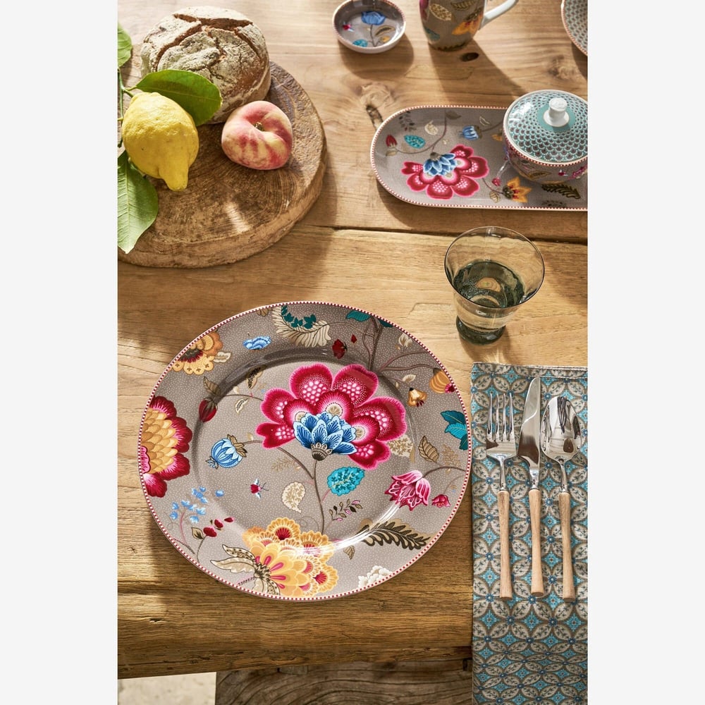 Pip Studio Fantasy Blooming Tales Haki Porselen Servis Tabağı 33 Cm