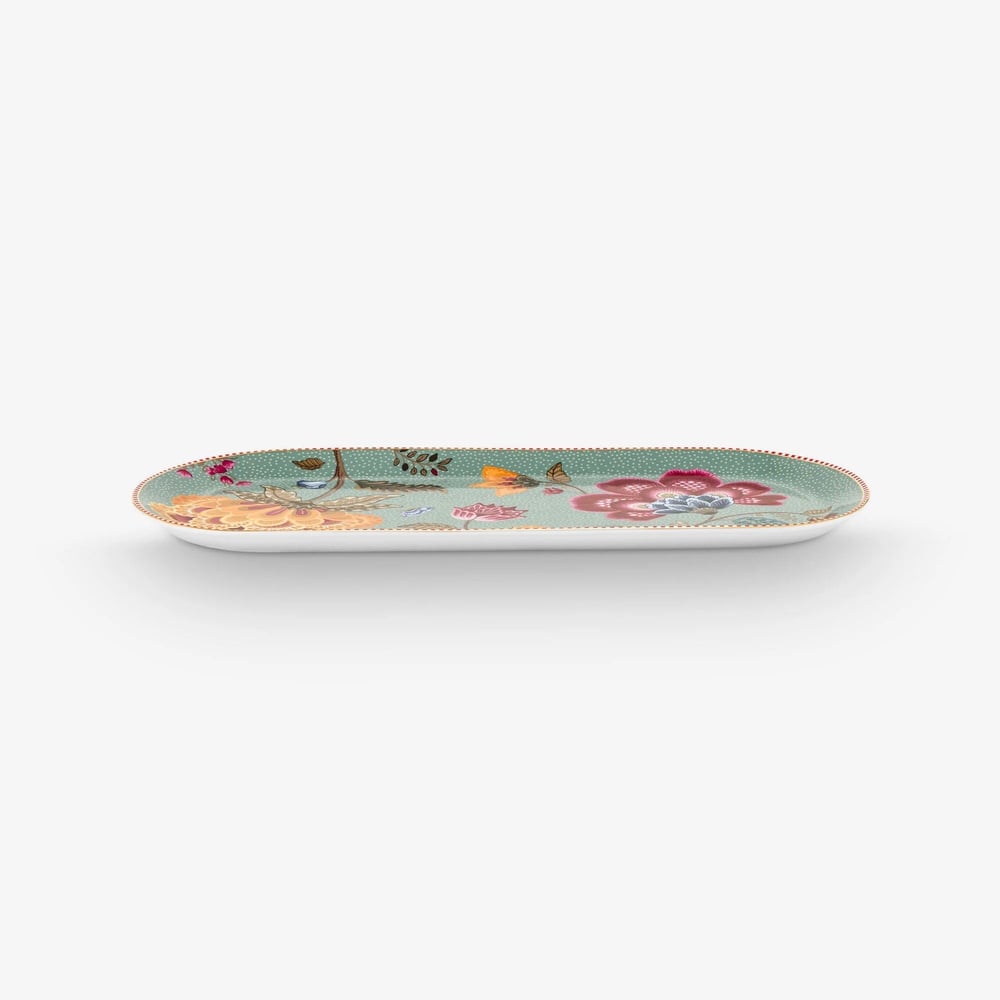 Pip Studio Fantasy Blooming Tales Mavi Porselen Servis Tabağı 33 Cm