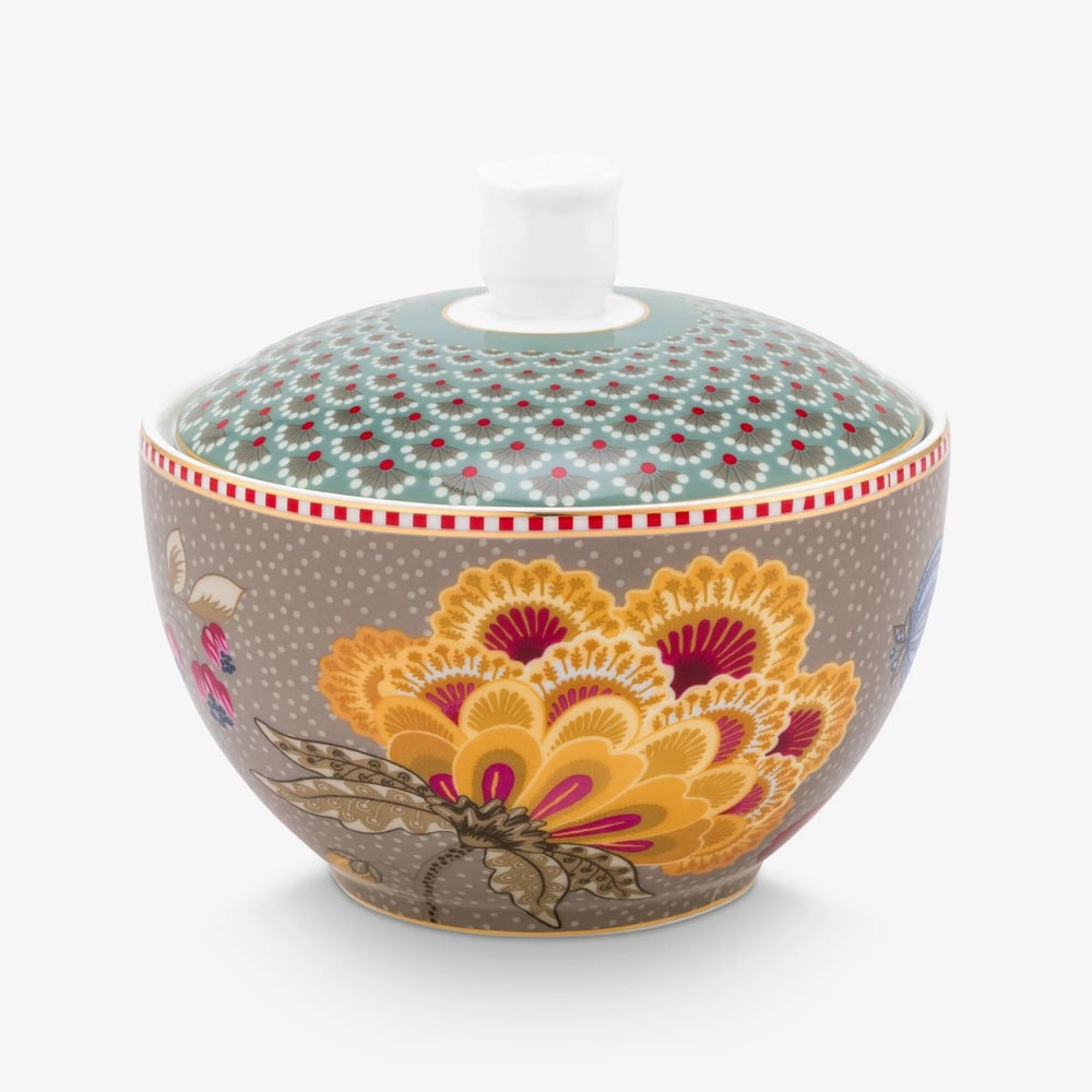 Pip Studio Fantasy Blooming Tales Mavi Porselen Şekerlik 300 Ml