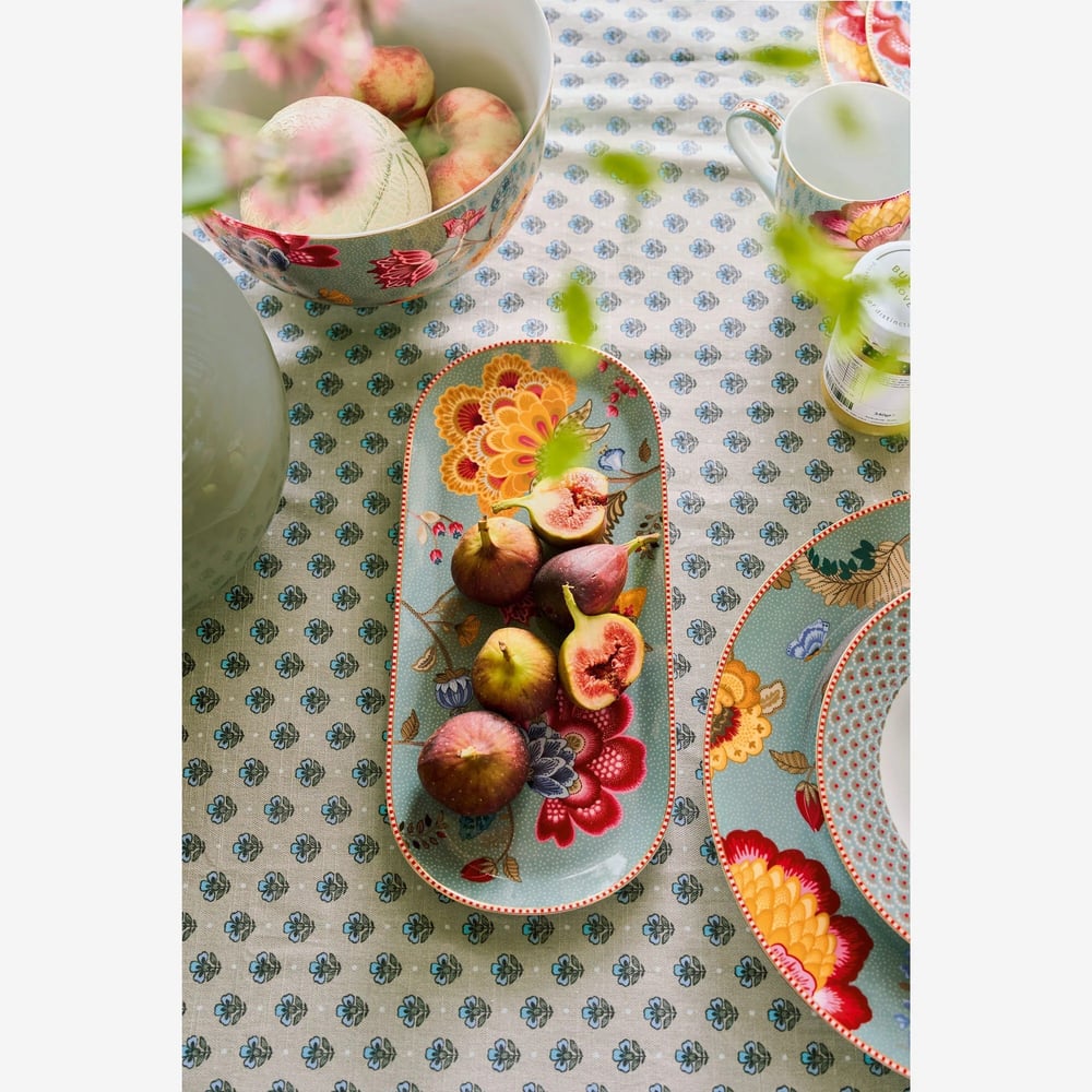 Pip Studio Fantasy Blooming Tales Mavi Porselen Servis Tabağı 33 Cm