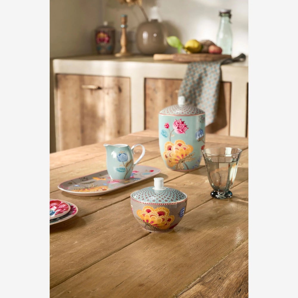 Pip Studio Fantasy Blooming Tales Mavi Porselen Şekerlik 300 Ml