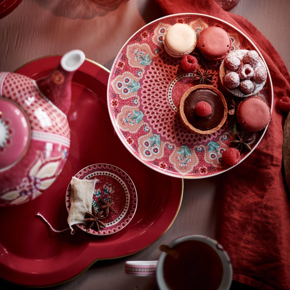 Pıp Studıo Flower Festival Kırmızı Mini Kek Standı 21 Cm