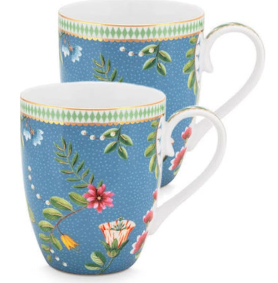 PIP STUDIO LA MAJORELLE İKİLİ MAVİ BÜYÜK MUG SETİ 350 ML.