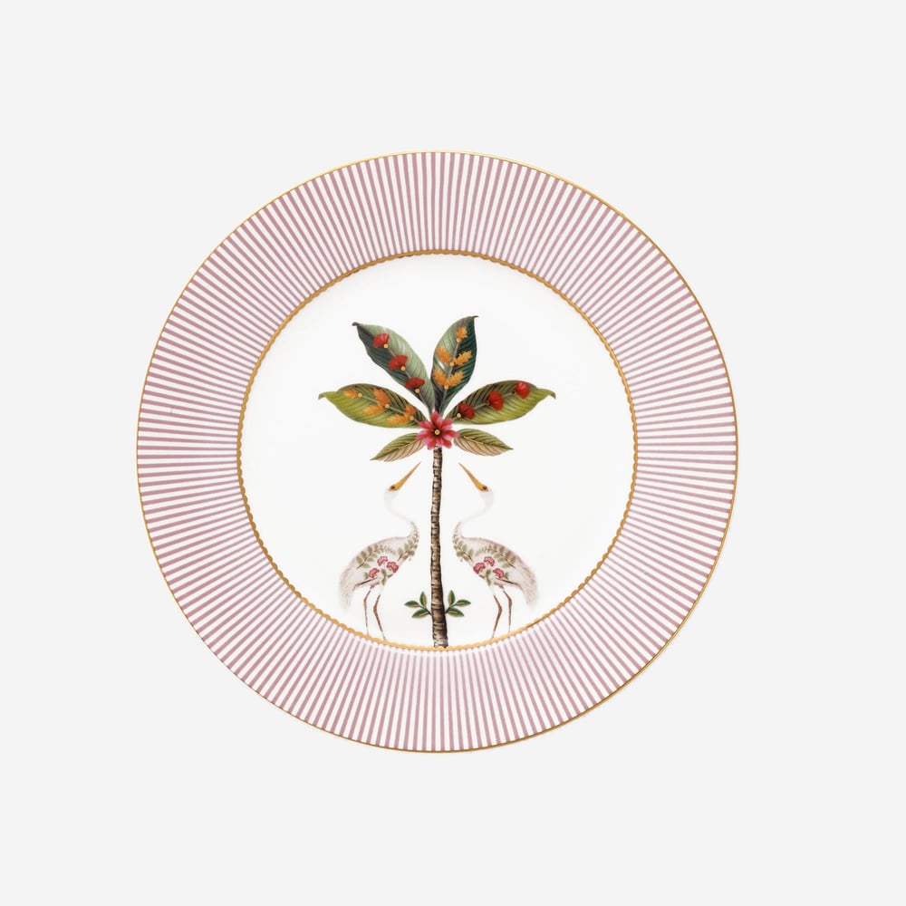 PIP STUDIO La Majorelle Pembe Kuşlu Tabak 21 cm