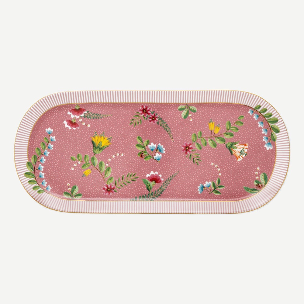 PIP STUDIO La Majorelle Pembe Oval Kek Servis Tabağı 33 cm