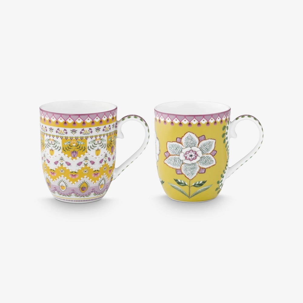 Pip Studio Lily & Lotus Sarı Porselen Kupa Seti 145 Ml