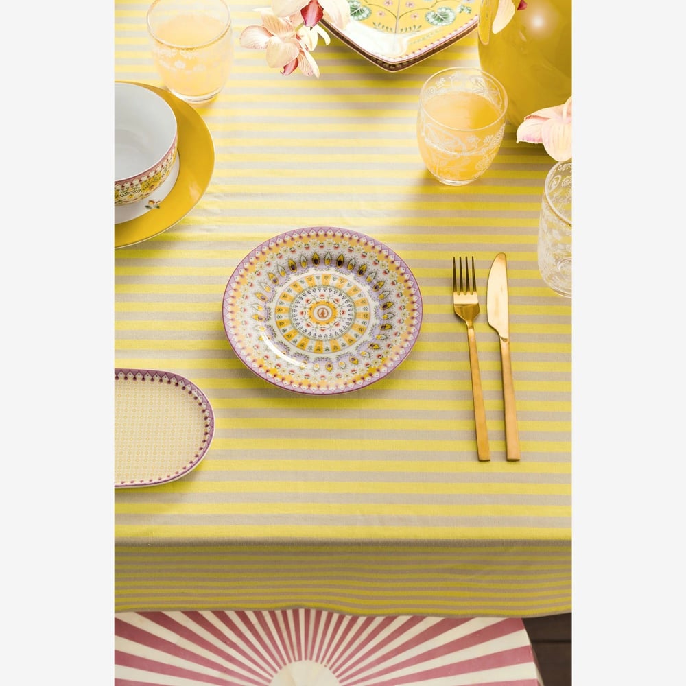Pip Studio Lily & Lotus Sarı Porselen Pasta Tabağı 17 Cm