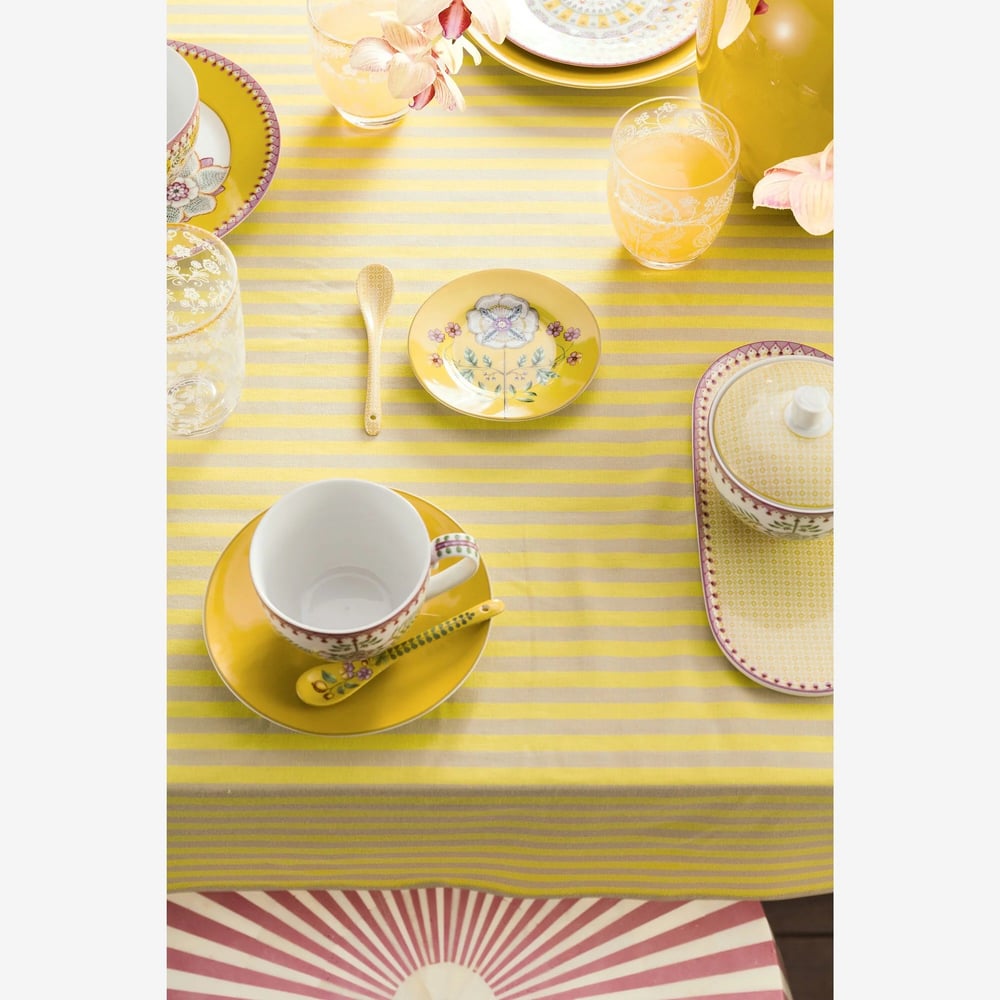 Pip Studio Lily & Lotus Sarı Porselen Petit Four Tabağı 12 Cm