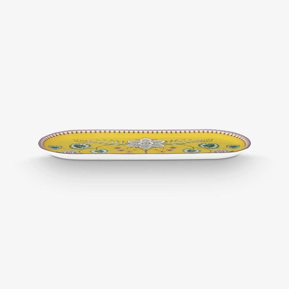 Pip Studio Lily & Lotus Sarı Porselen Servis Tabağı 33 Cm
