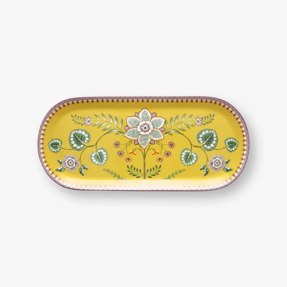 Pip Studio Lily & Lotus Sarı Porselen Servis Tabağı 33 Cm
