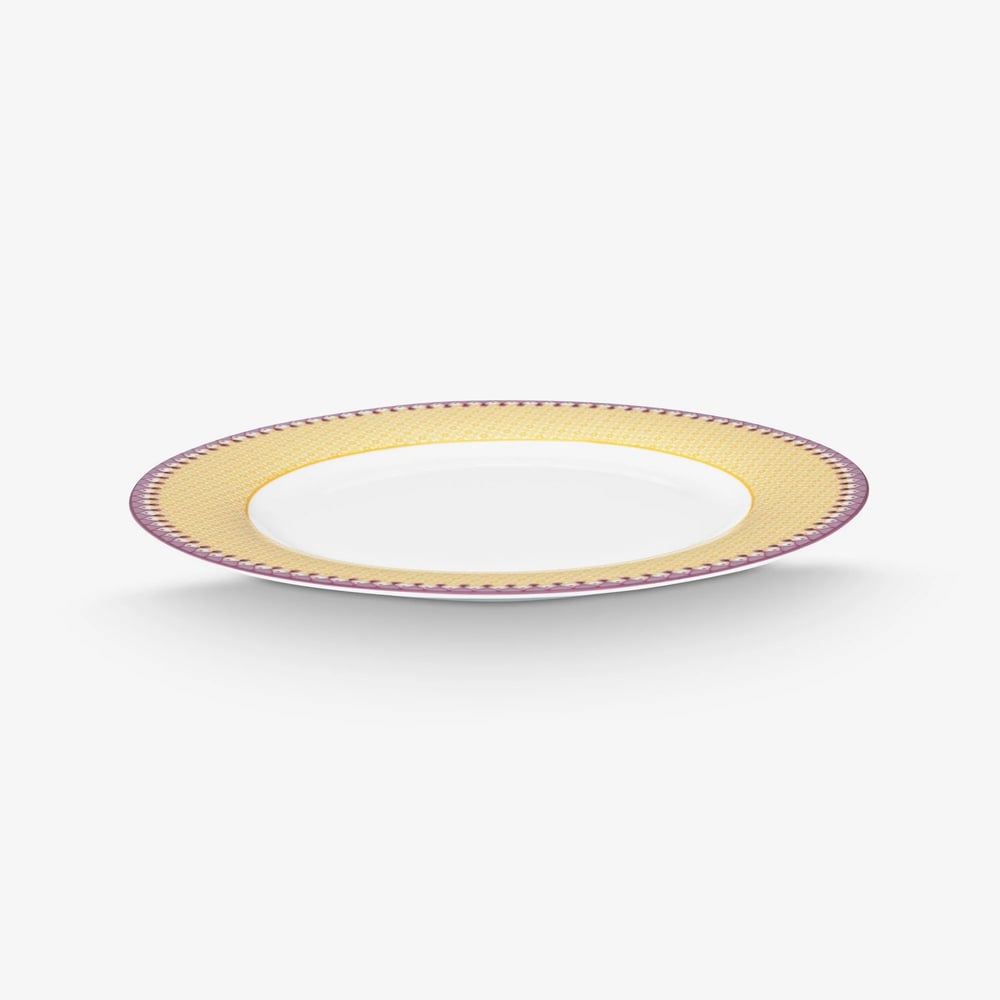 Pip Studio Lily & Lotus Sarı Porselen Yemek Tabağı 26,5 Cm