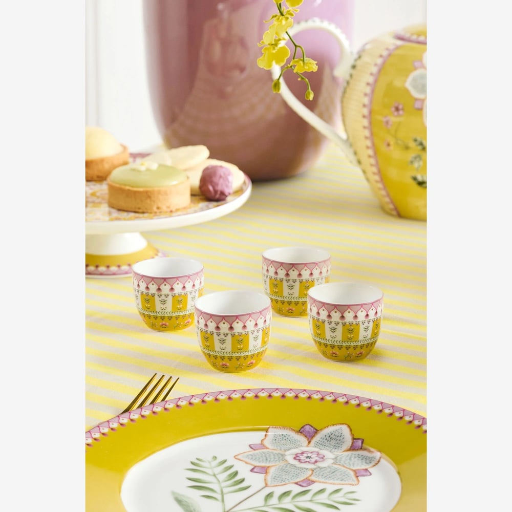Pip Studio Lily & Lotus Sarı Porselen Yumurtalık 5 Cm