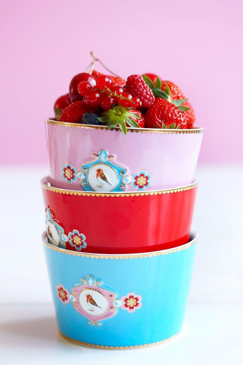 Pıp Studıo Love Birds Pembe Madalyon Desenli Kase 15 Cm