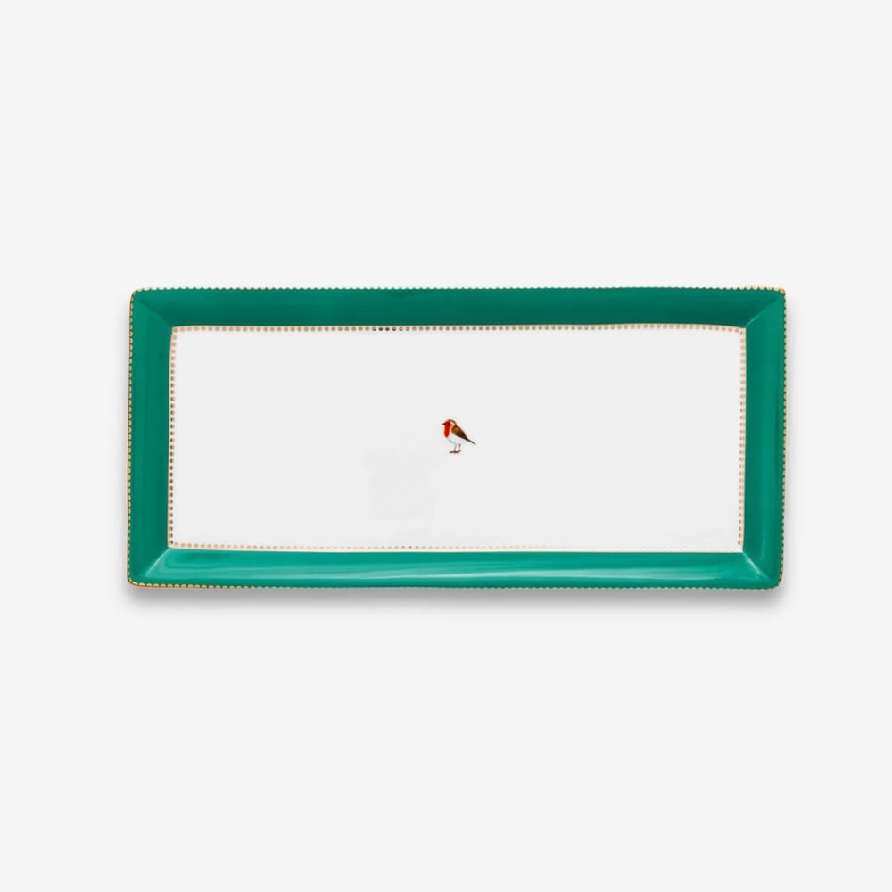 PIP STUDIO Love Birds Yeşil Servis Tabaği 33.3x15.5cm