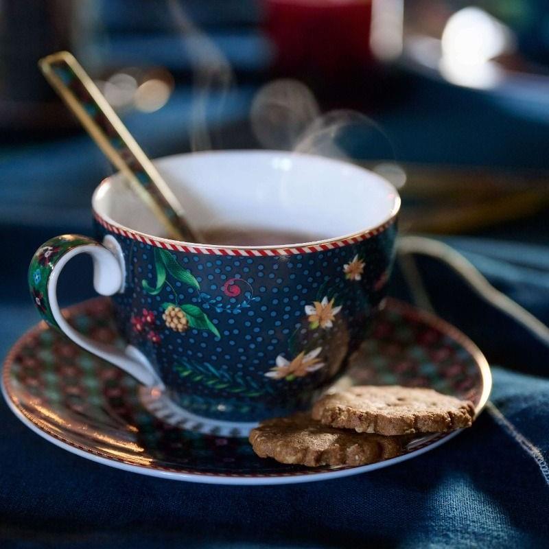 Pıp Studıo Mavi Porselen Çay Fincan Seti 280 Ml Berry Blues
