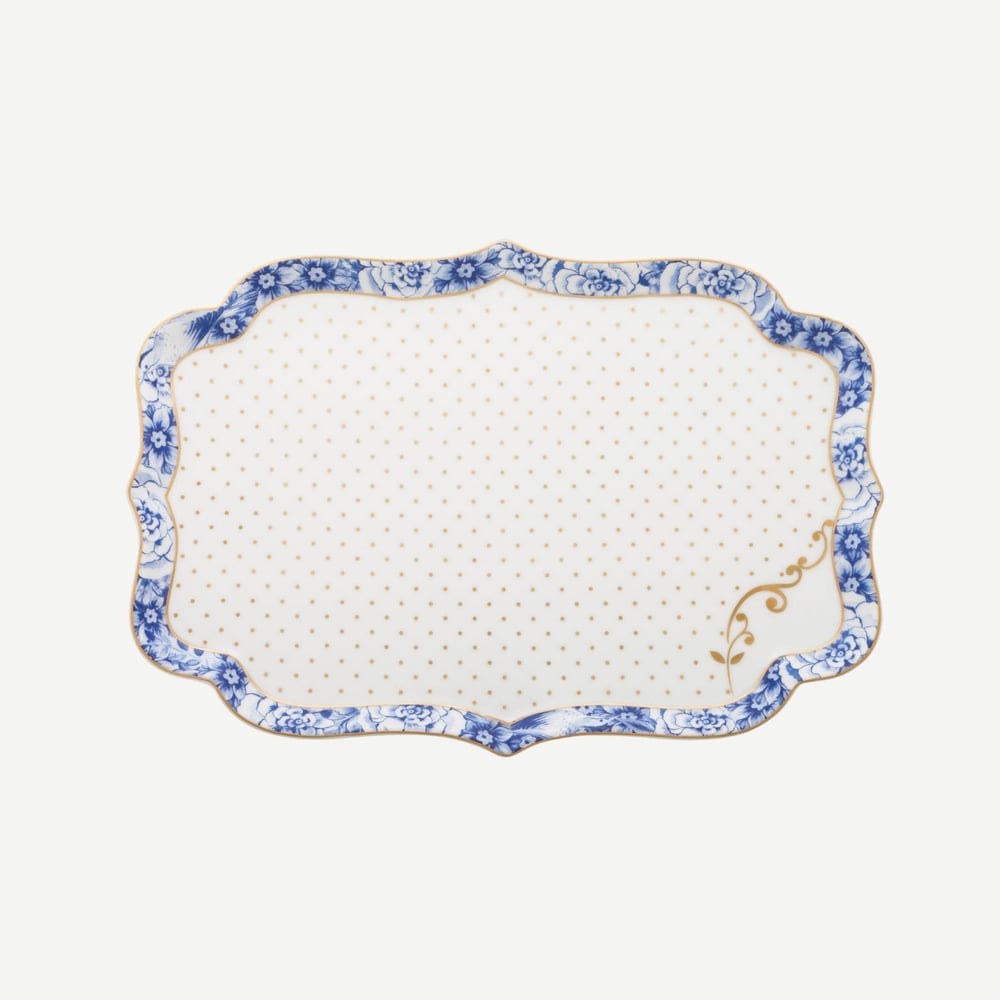 Pıp Studıo Royal Beyaz - Mavi Tepsi 26 Cm.