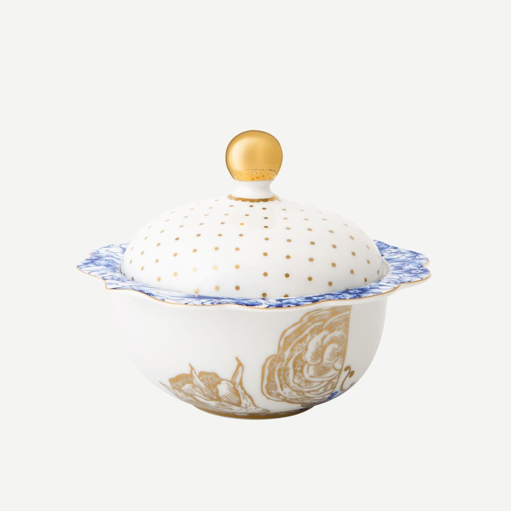 PIP STUDIO ROYAL BEYAZ ŞEKERLİK ALTIN ÇİÇEK DESENLİ