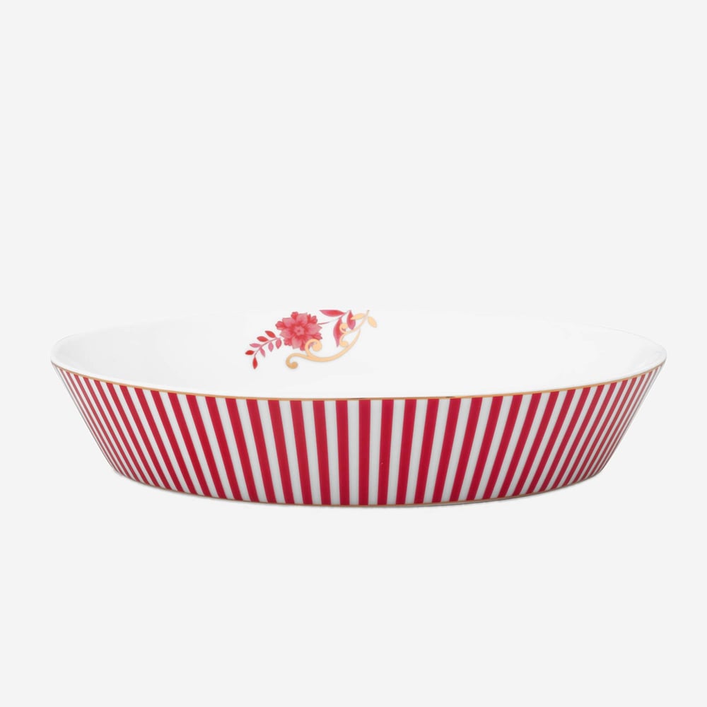 PIP STUDIO Royal Çizgili Pembe Çorba Tabağı 21,5 cm