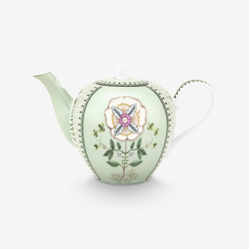Pip Studio Yeşil Porselen Demlik 1600 Ml Lily & Lotus Collection