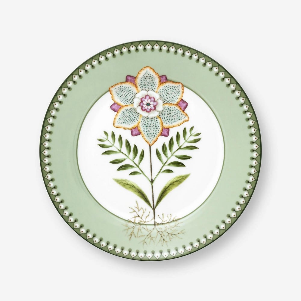 Pip Studio Yeşil Porselen Kahvaltı Tabağı 21 Cm Lily & Lotus Collection