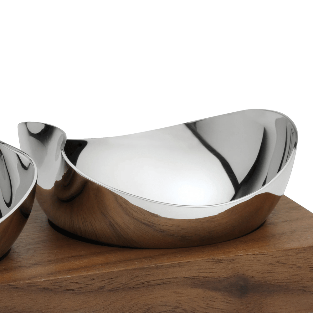 Robert Welch Drıft (br) V Pınch Pot Set 2p Wıth Walnut Base