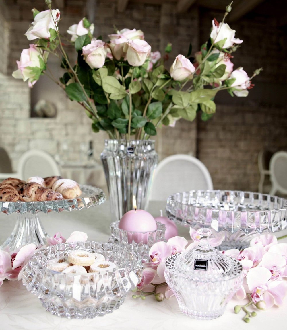 Rogaska Footed Cake Plate 33cm Crown Jewel