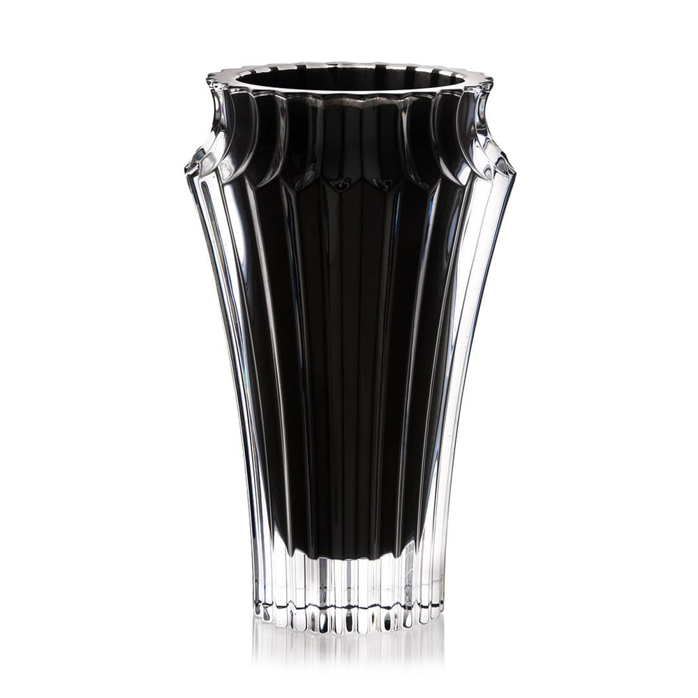 Rogaska Vase 25cm Crown Jewel Black