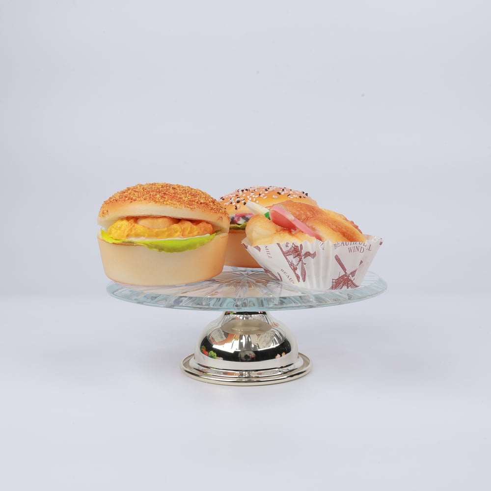 Select Gumus Yuv Ayaklı Cam Servıs 20Cm