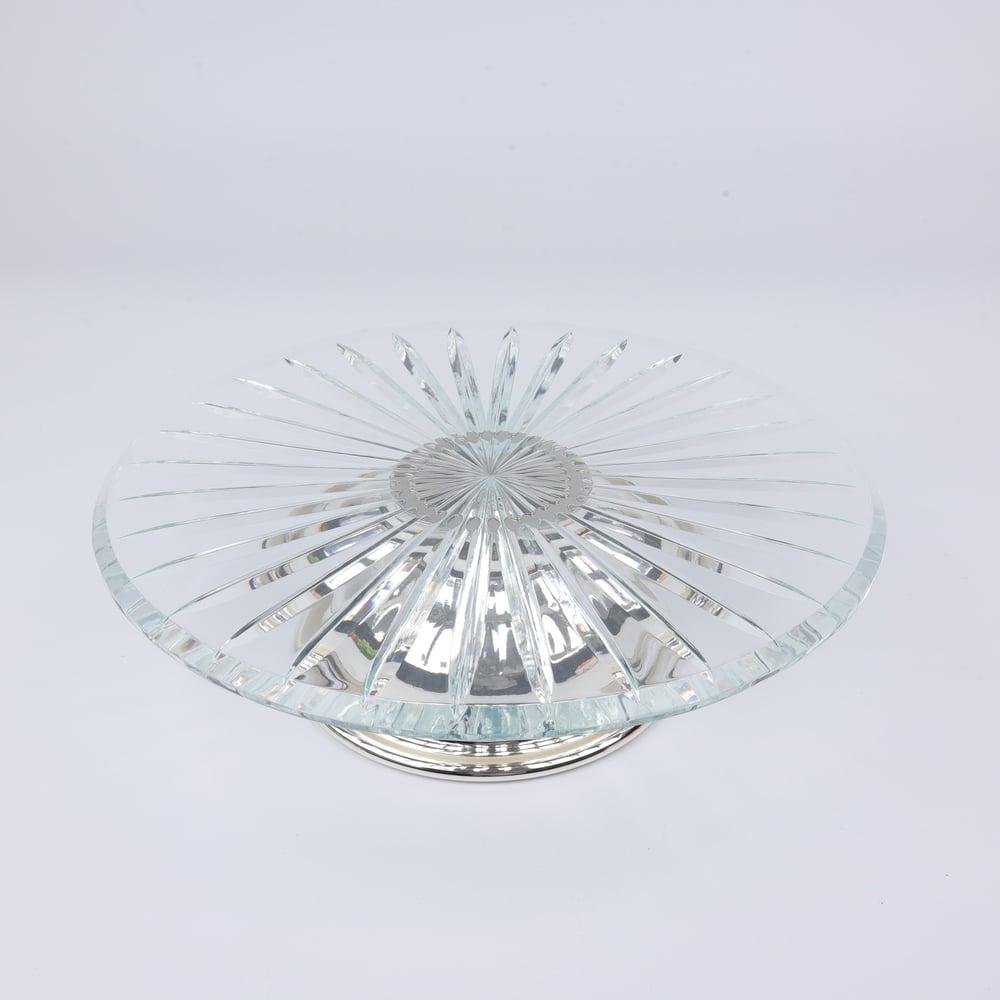 Select Gumus Yuv Ayaklı Cam Servıs 25Cm