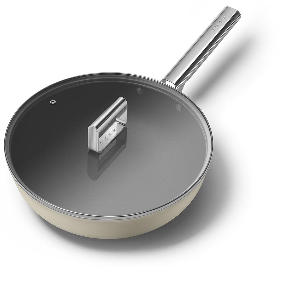 Smeg Cookware 50S Style Krem Tava 30 Cm 4.5Mm Taban Kalınlığı, 2,7Lt