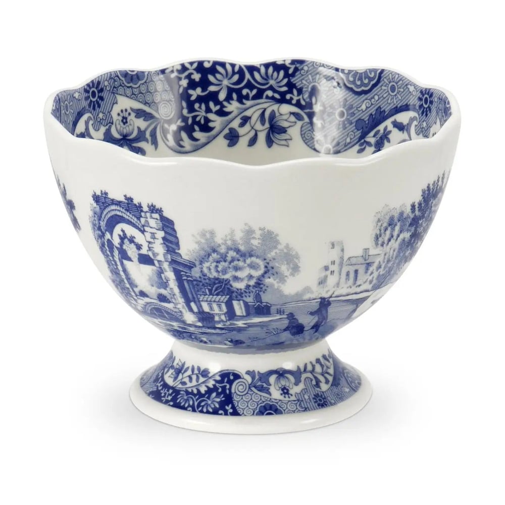 Spode Blue Italıan Ayaklı Kase 12 Cm