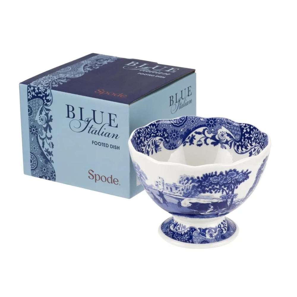 Spode Blue Italıan Ayaklı Kase 12 Cm