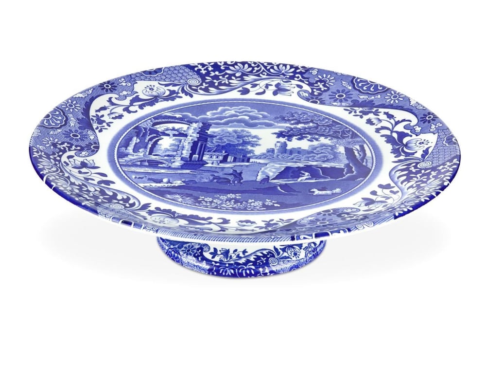 SPODE BLUE ITALIAN AYAKLI KEK SERVİS 27 CM