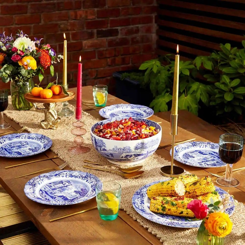 Spode Blue Italıan Kapaklı Sebze Tenceresi 30cm