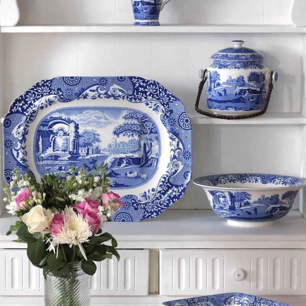 Spode Blue Italıan Oval Servis 35 Cm
