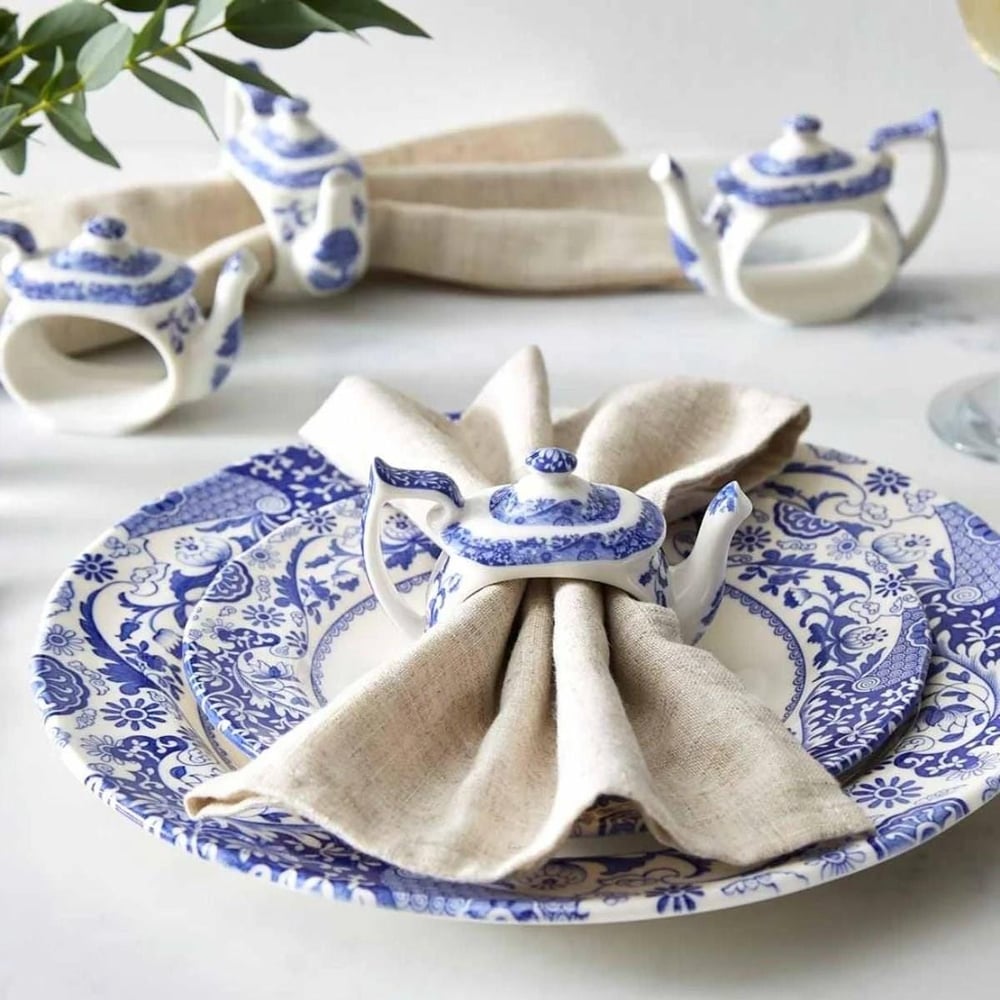 Spode Blue Italıan Peçetelik (Teapot)