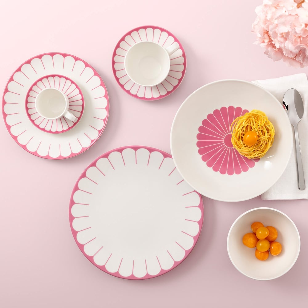Vb Fleur Cassıs - Cukur Tabak, 24 Cm, Pembe
