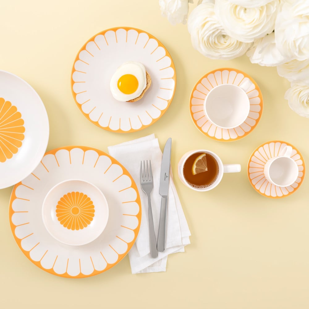 Vb Fleur Soleıl - Yemek Tabagı, 26,5 Cm, Turuncu