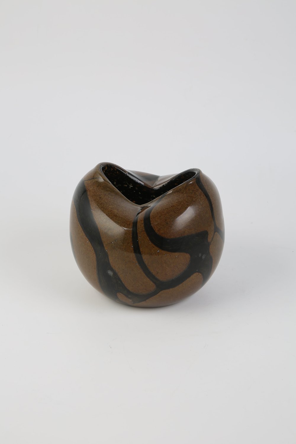 Vitale Cam Kahve Vazo 16.5*16.5*15.5 Cm