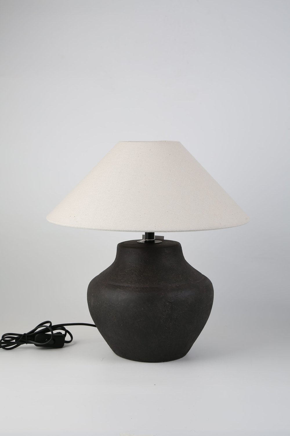 Vitale Koyu Kahve Seramik Masa Lambası 40*46 Cm