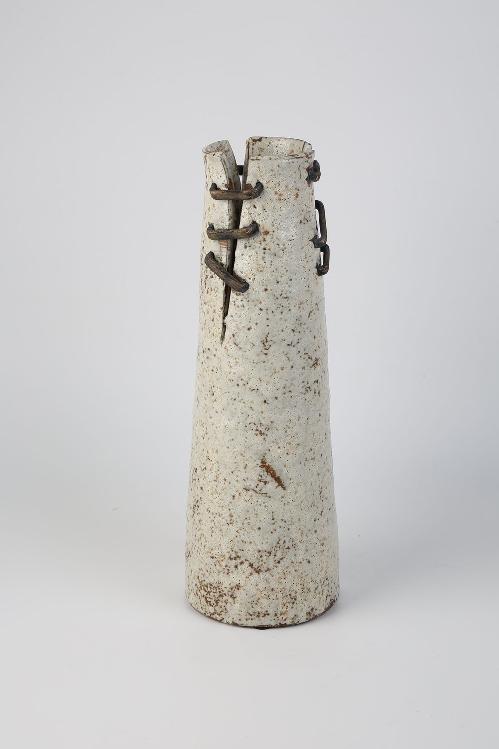 Vitale Seramik Yamalı Vazo 13*13*40 Cm