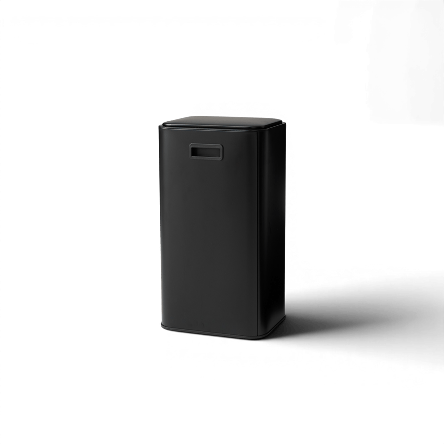 Vivarel Square Mat Siyah Pedallı Çöp Kovası 30 L