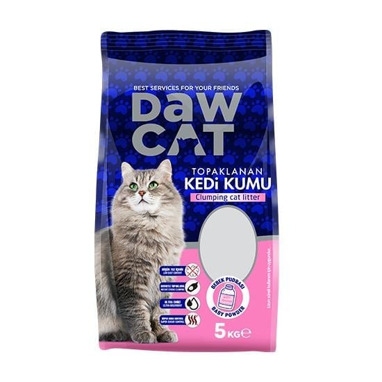 DawCat Bentonit Kedi Kumu Bebek Pudralı 5 LT