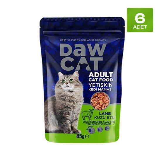 DawCat Kedi Pouch Konserve Kuzu Etli 85 GR - 6 Adet
